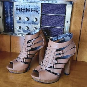 MIA Tradesy NWT Peeptoe Light Brown Heel